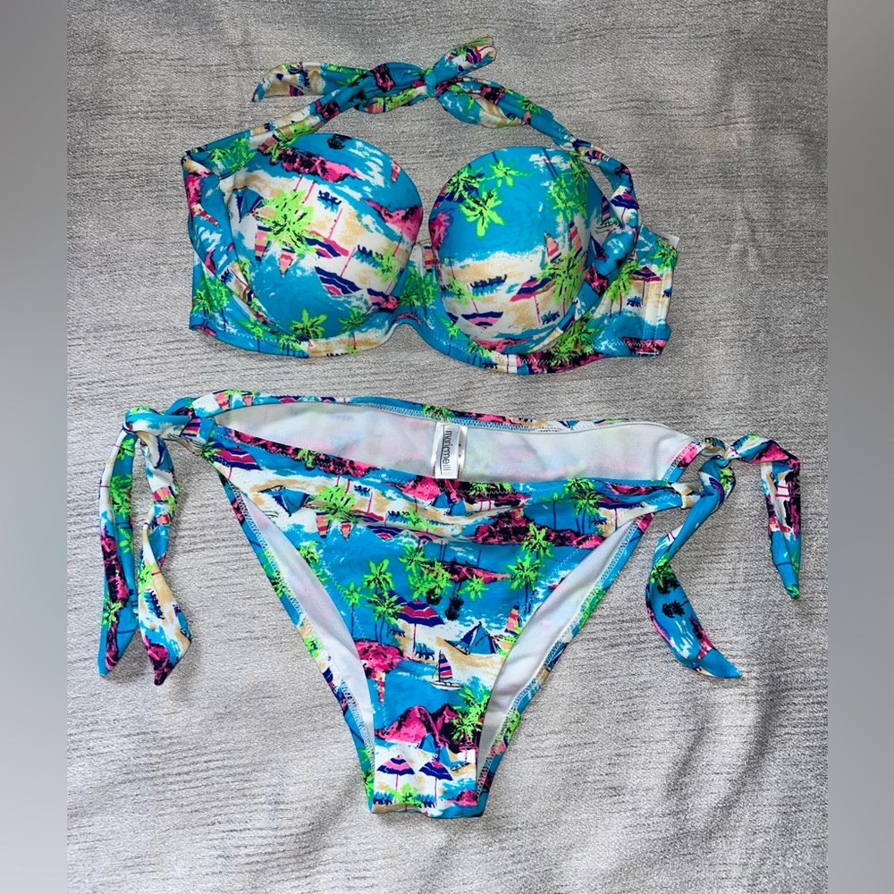 Tropical bikini set | Top 34B | Bottoms M | new without tags